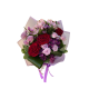 Buchet de Flori 3 Trandafiri rosii,  3 trandafiri miniroze, 4 astroimeria