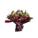 Buchet de Flori - 50 Lalele si 30 Frezie, Limonium